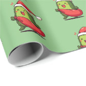 Grappige kerst augurk cadeaupapier (Rol Hoek)