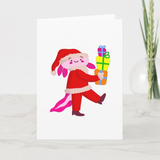 grappige kerst axolotl sint klaas (Voorkant)