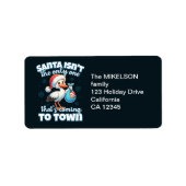 Grappige kerst Baby zwangerschapsaankondiging Etiket (Voorkant)