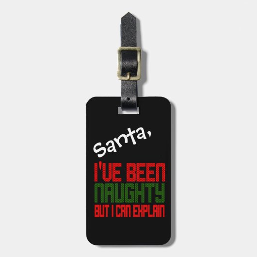 Grappige Kerst Bagage Label Ik Ben Braaf Geweest (Voorkant verticaal)