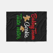 Grappige Kerst Bakteam Cookie Smaaktester Fleece Deken (Voorkant (Horizontaal))