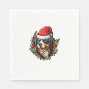 Grappige kerst berner berg hond servet