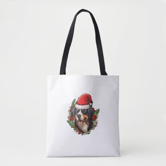 Grappige kerst berner berg hond tote bag (Voorkant)