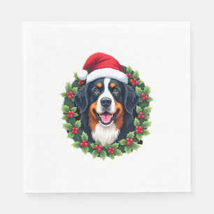 Grappige Kerst Berner Sennenhond Tank Top Servet