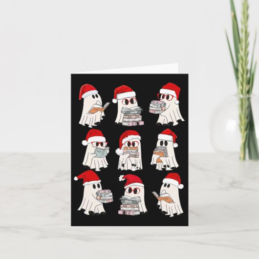 Grappige Kerst Bibliotheek Leraar Kaart (Voorkant)