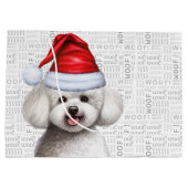 Grappige kerst Bichon Frise Hond Groot Cadeauzakje (Achterkant)