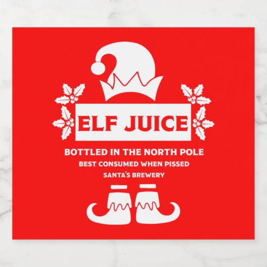 Grappige kerst bier labels bier etiket (Enkel label)