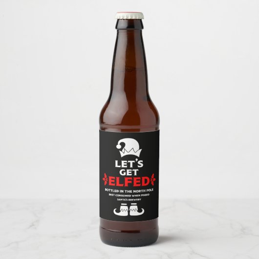 Grappige kerst bier labels etiket (Voorkant)