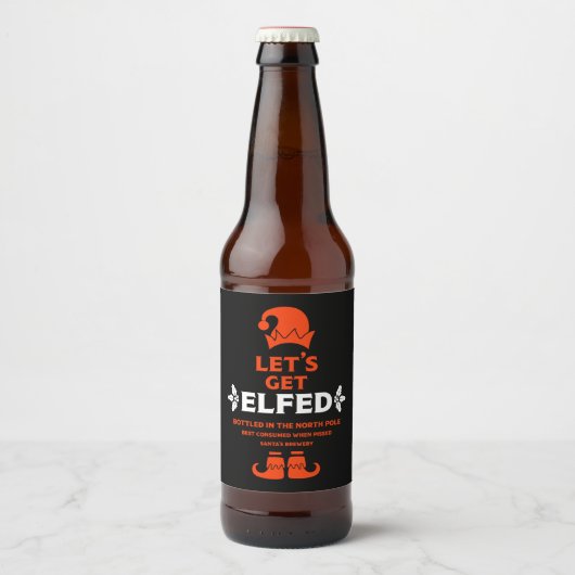Grappige kerst bier labels etiket (Voorkant)