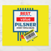 Grappige kerst bier labels etiket (Enkel label)