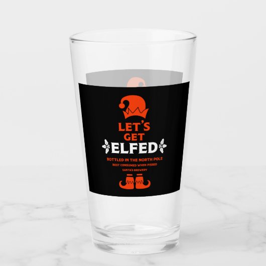 Grappige kerst bier labels glas (Voorkant)