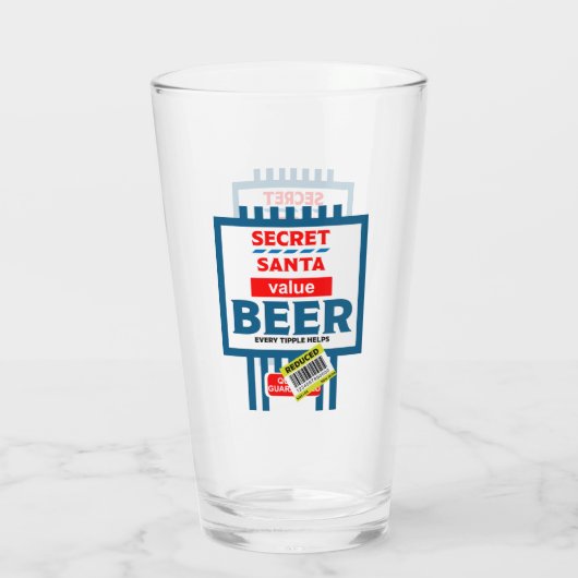 Grappige kerst bier labels glas (Achterkant)