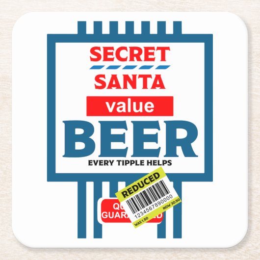 Grappige kerst bier labels kartonnen onderzetters (Voorkant)