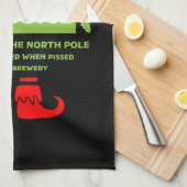 Grappige kerst bier labels theedoek (Quarter Fold)