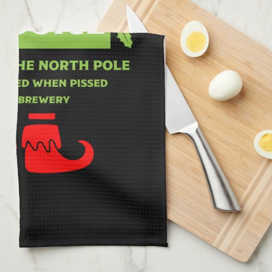 Grappige kerst bier labels theedoek (Quarter Fold)