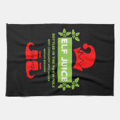 Grappige kerst bier labels theedoek (Horizontaal)