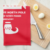 Grappige kerst bier labels theedoek (Quarter Fold)