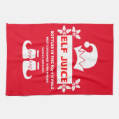 Grappige kerst bier labels theedoek (Horizontaal)