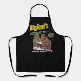 Grappige kerst Bigfoot brief aan de Kerstman Schort