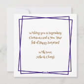 Grappige kerst Bigfoot Feestdagenkaart (Achterkant)