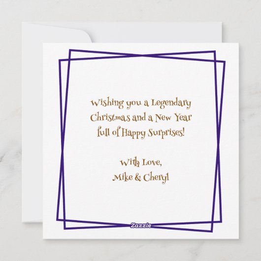 Grappige kerst Bigfoot Feestdagenkaart (Achterkant)