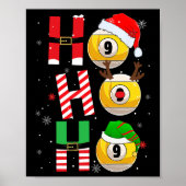 Grappige kerst biljart Ho Ho Kerstmis Matching P Poster (Voorkant)