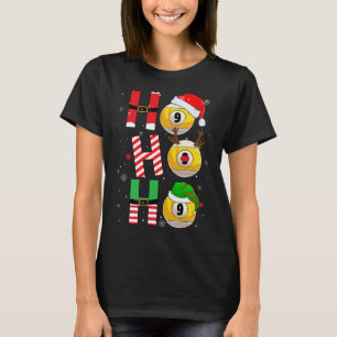 Grappige kerst biljart Ho Ho Kerstmis Matching P T-shirt