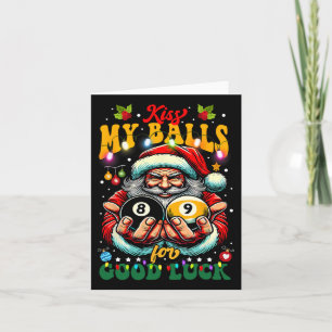 Grappige kerst biljart kus mijn voor geluk kaart