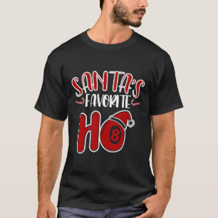 Grappige Kerst Biljart Pool Spelers 8 bal T-shirt
