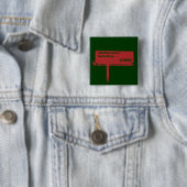 Grappige kerst-billboard knop vierkante button 5,1 cm (In situ)