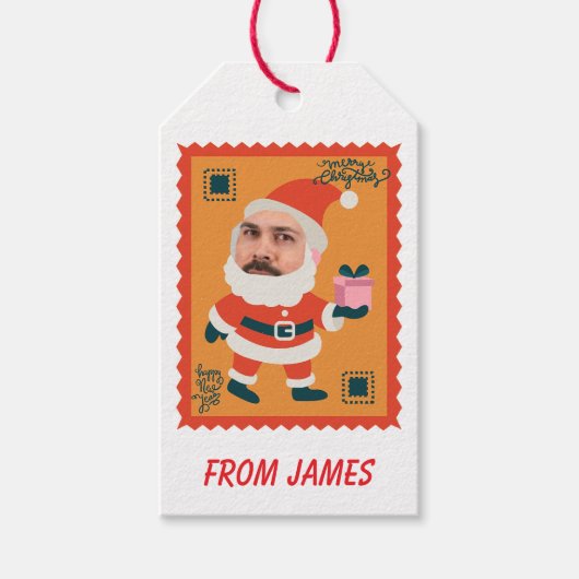 Grappige kerst cadeaulabel (Voorkant)
