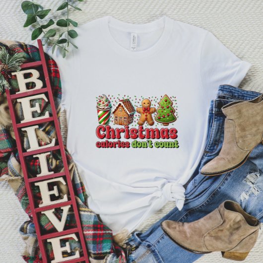 Grappige Kerst Calorieën T-shirt