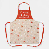 Grappige kerst calorieën tellen niet mee | Cookies Schort (Voorkant)
