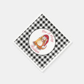 Grappige Kerst Cartoon Cat Santa Hat Vakantie Servet (Hoek)