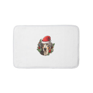 Grappige kerst catahoula luipaard hond badmat