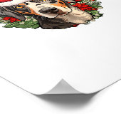 Grappige kerst catahoula luipaard hond poster (Hoek)