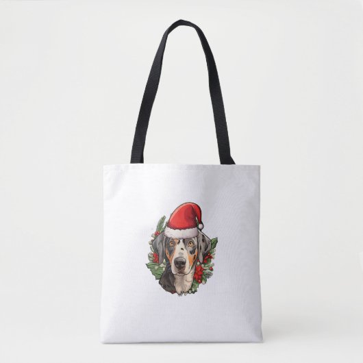 Grappige kerst catahoula luipaard hond tote bag (Voorkant)