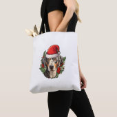 Grappige kerst catahoula luipaard hond tote bag (Dichtbij)