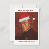Grappige kerst Chopin - Santa Hat - Blank Inside Kaart (Voorkant)