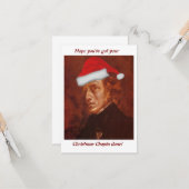 Grappige kerst Chopin - Santa Hat - Blank Inside Kaart (Voorkant / Achterkant in situ)