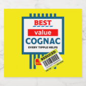 Grappige Kerst Cognac Etiket (Enkel label)