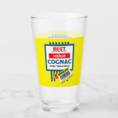Grappige Kerst Cognac Etiket Glas (Achterkant)