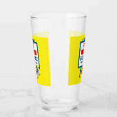 Grappige Kerst Cognac Etiket Glas (Links)