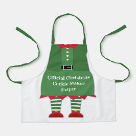 Grappige Kerst Cookie Maker Helper Elf Groen Rood Schort