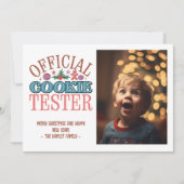 Grappige kerst Cookie Tester Feestdagenkaart (Voorkant)