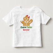 Grappige Kerst Cookie Tester Vakantie Bakken Todd Kinder Shirts (Voorkant)