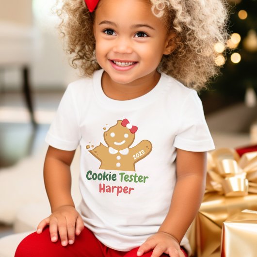 Grappige Kerst Cookie Tester Vakantie Bakken Todd Kinder Shirts