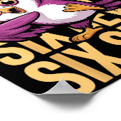 Grappige Kerst Cool Uil Dabbing Xmas Dab Zes Zeven Poster (Hoek)