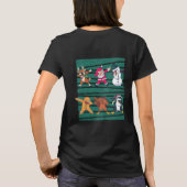Grappige kerst dabbing dieren lijn dansen t-shirt (Achterkant)