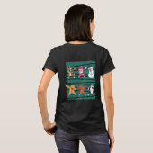 Grappige kerst dabbing dieren lijn dansen t-shirt (Achterkant volledig)